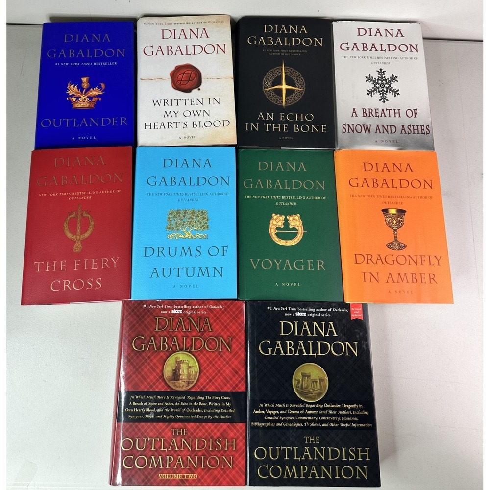 Diana Gabaldon Outlander 1-8 Hardback Book Lot BONUS Outlandish Companions 1+2